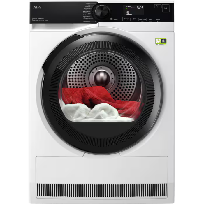 AEG 8000 Series Freestanding Heat Pump Tumble Dryer - White - 8KG B Rated - TR848A4B2