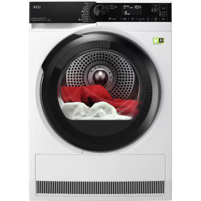 AEG 9000 Series Freestanding Heat Pump Tumble Dryer - White - 8KG A Rated - TR948V4BC