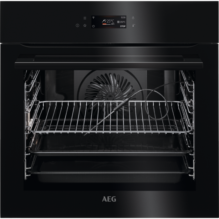AEG Black Integrated / Built-in Electric Steam Oven - BPK748380B