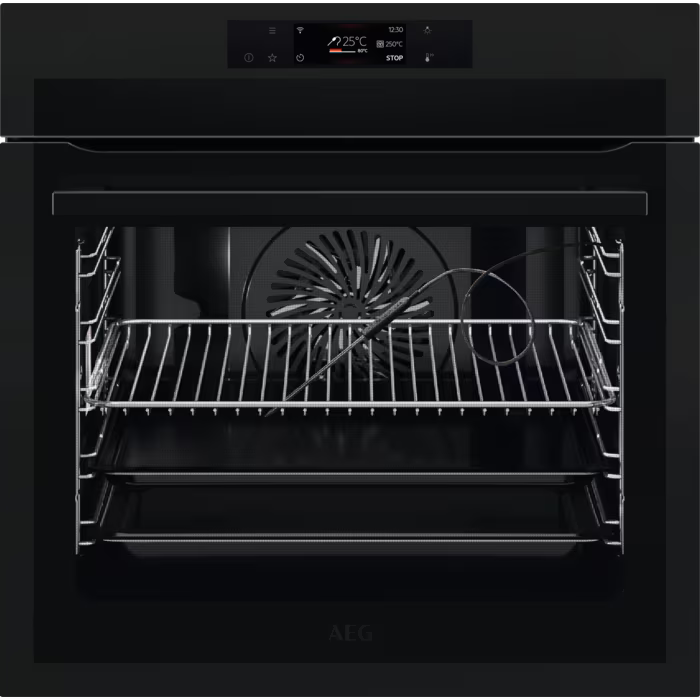 AEG Black Integrated / Built-in Electric Steam Oven - BPE748380T