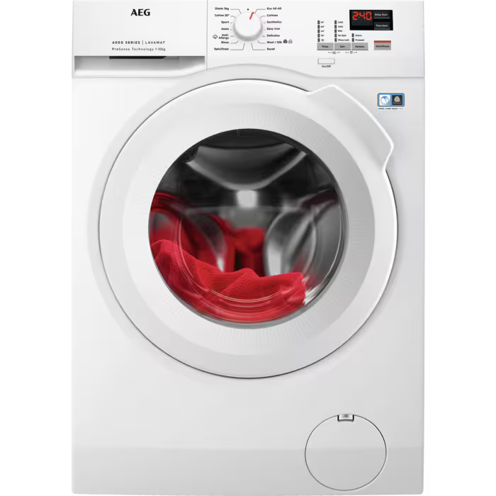AEG 6000 Series Front loader Washing Machine - White - 10kg - 1400RPM - A RATED - L6FBK141B
